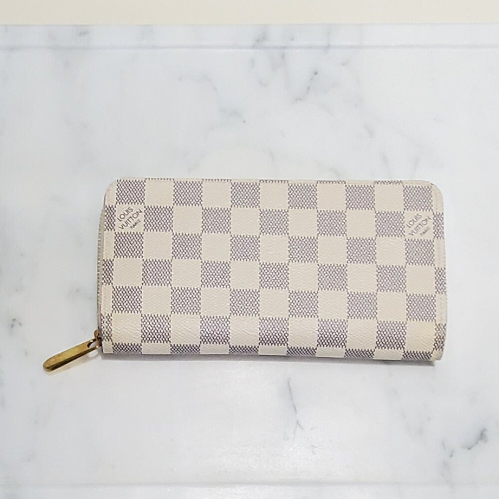 LV Damier Azur Zippy Wallet Louis Vuitton Authentic